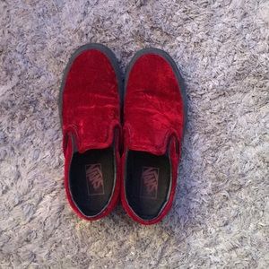 DEAL!! BRAND NEW CRUSHED RED VELVET VANS